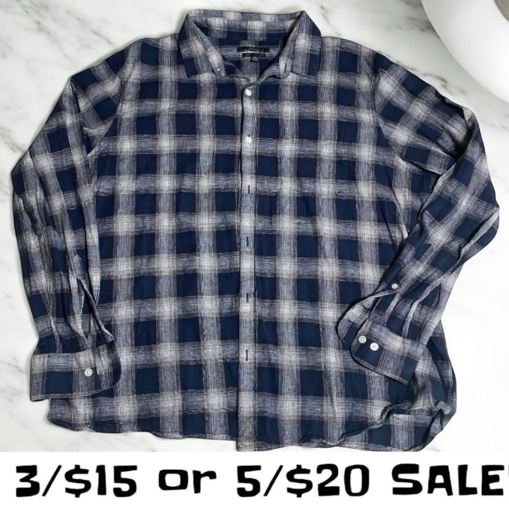 3/$15 Marc Anthony Patterned Button Down Shirt